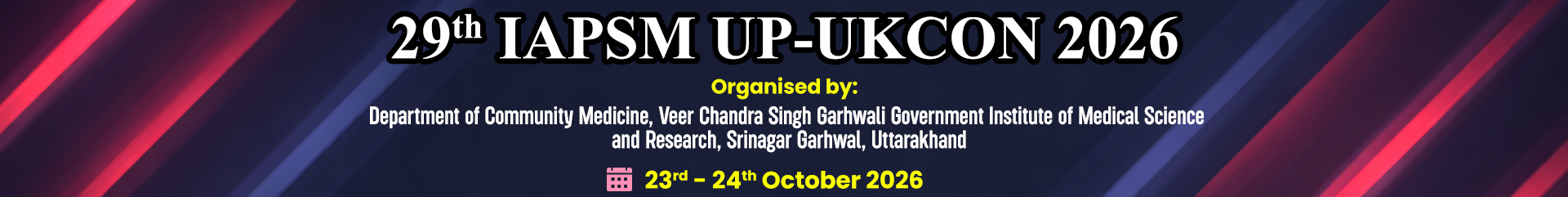 29th IAPSM UP-UKCON 2026 Banner